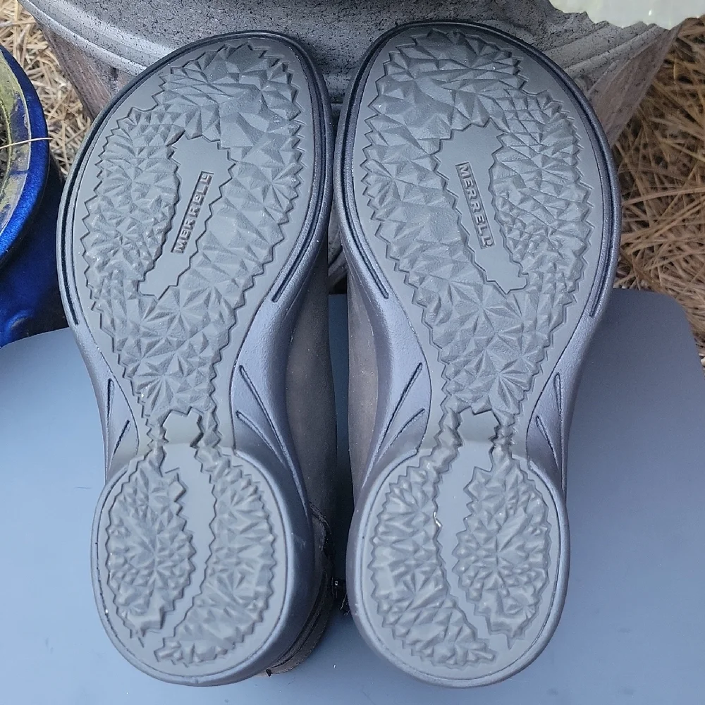 Merrell Chocolate Ankle Boots with Strap - Picture 7 of 10